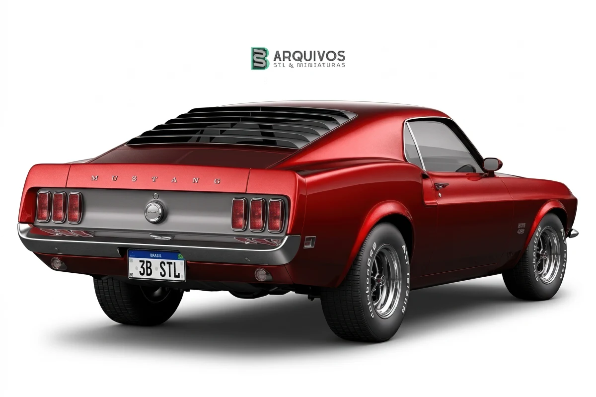 Modelo 3D STL - Ford Mustang BOSS 429 1969 — foto 3